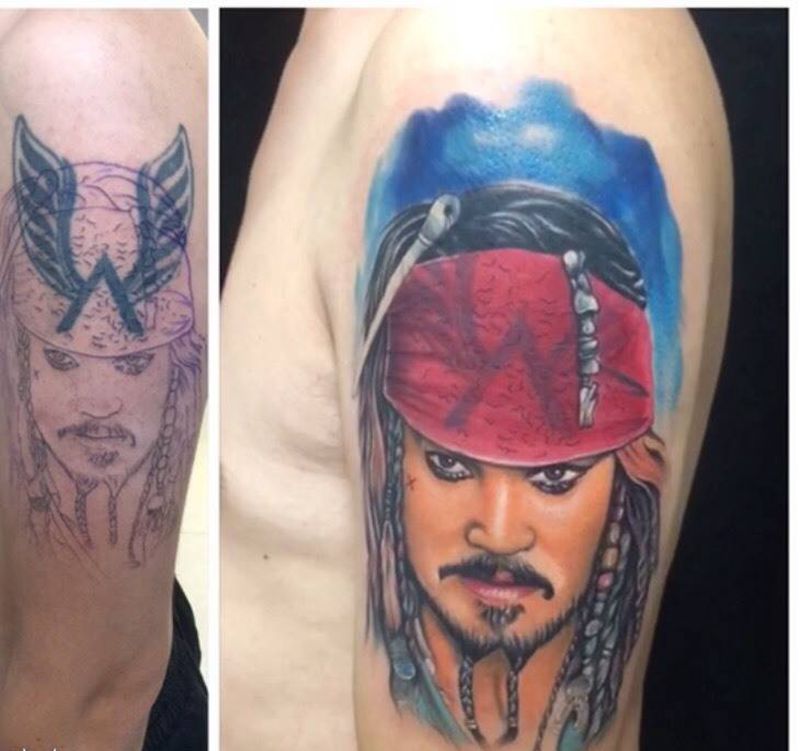 遮盖旧图纹身图片