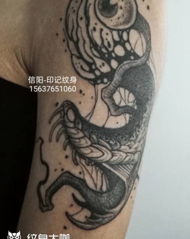 蛇纹身图片_手臂纹身图案