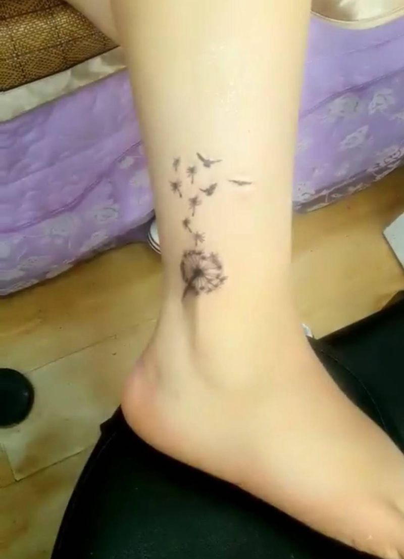 蒲公英纹身图片