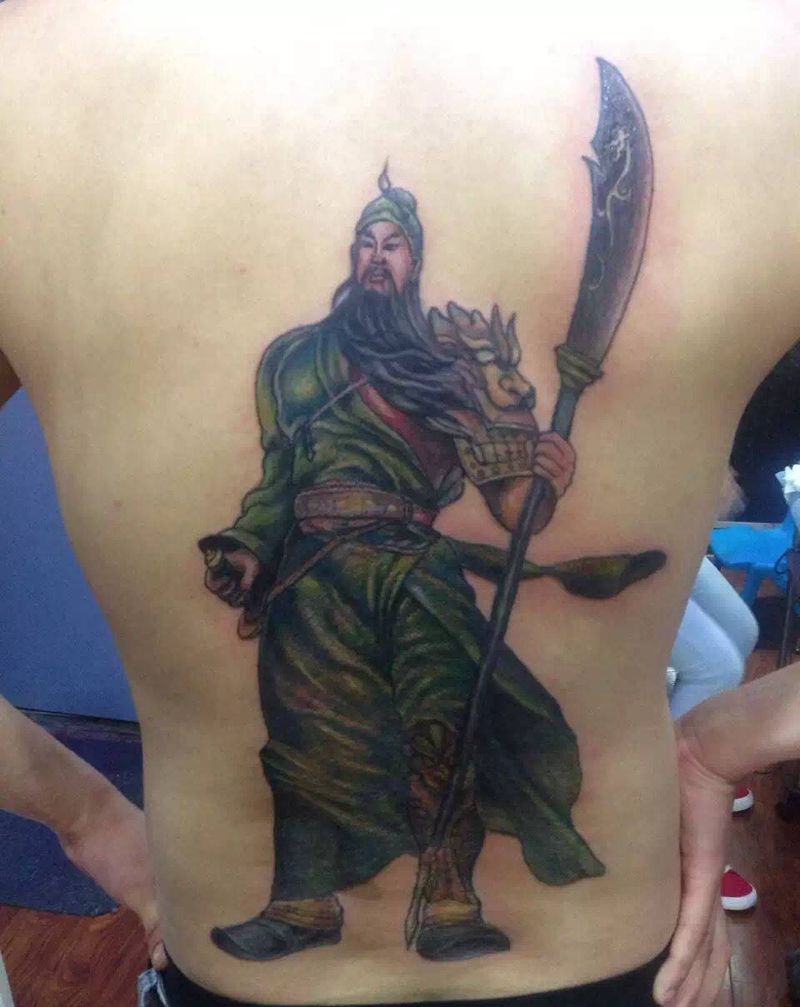 修改关公纹身图片