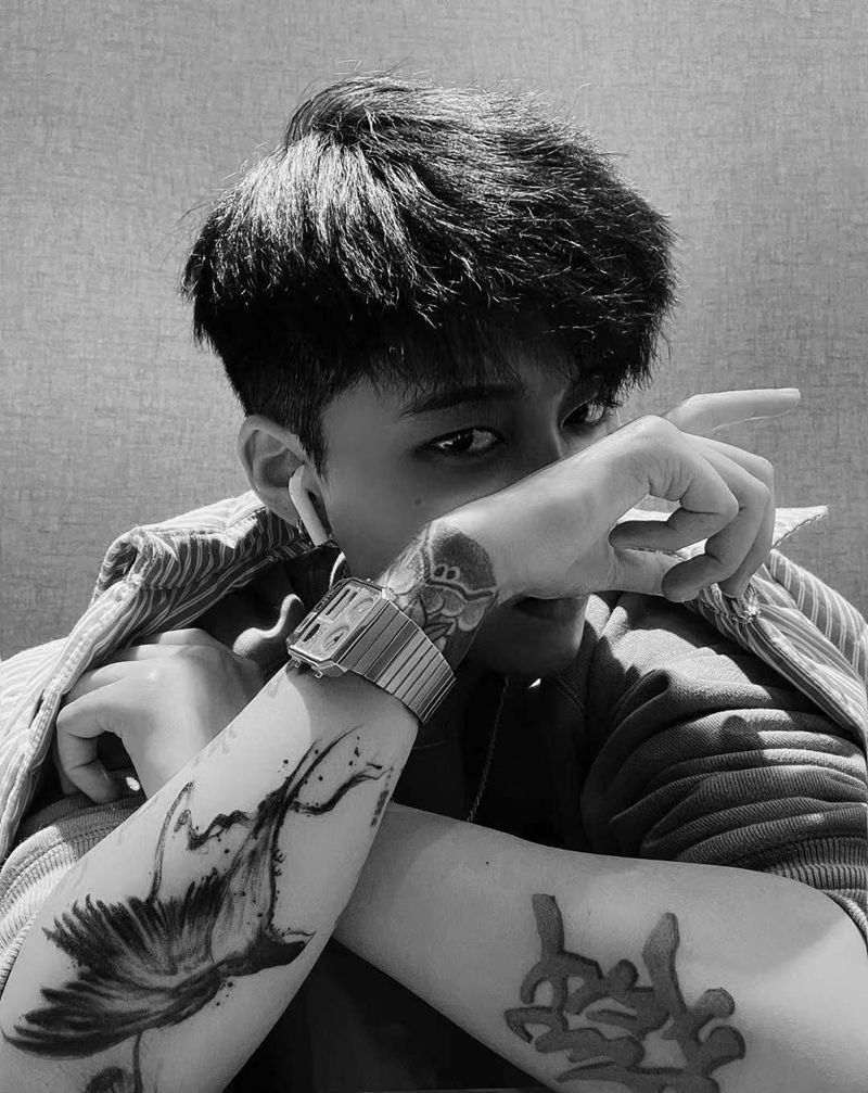 燕子纹身图片_手臂水墨纹身图案