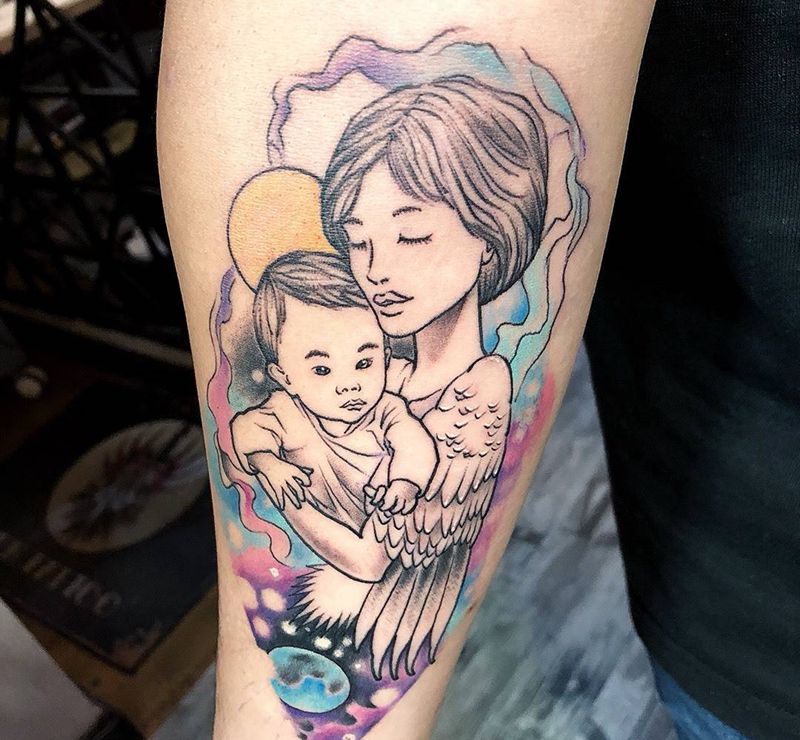 怀抱纹身图片