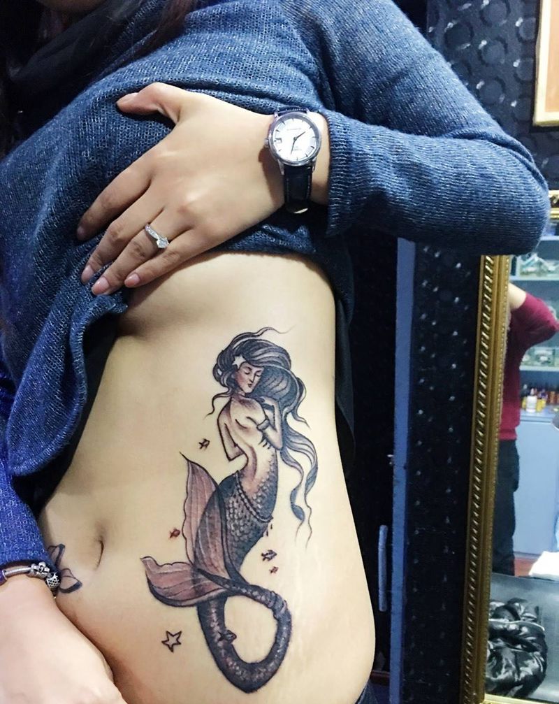 美人鱼纹身图片