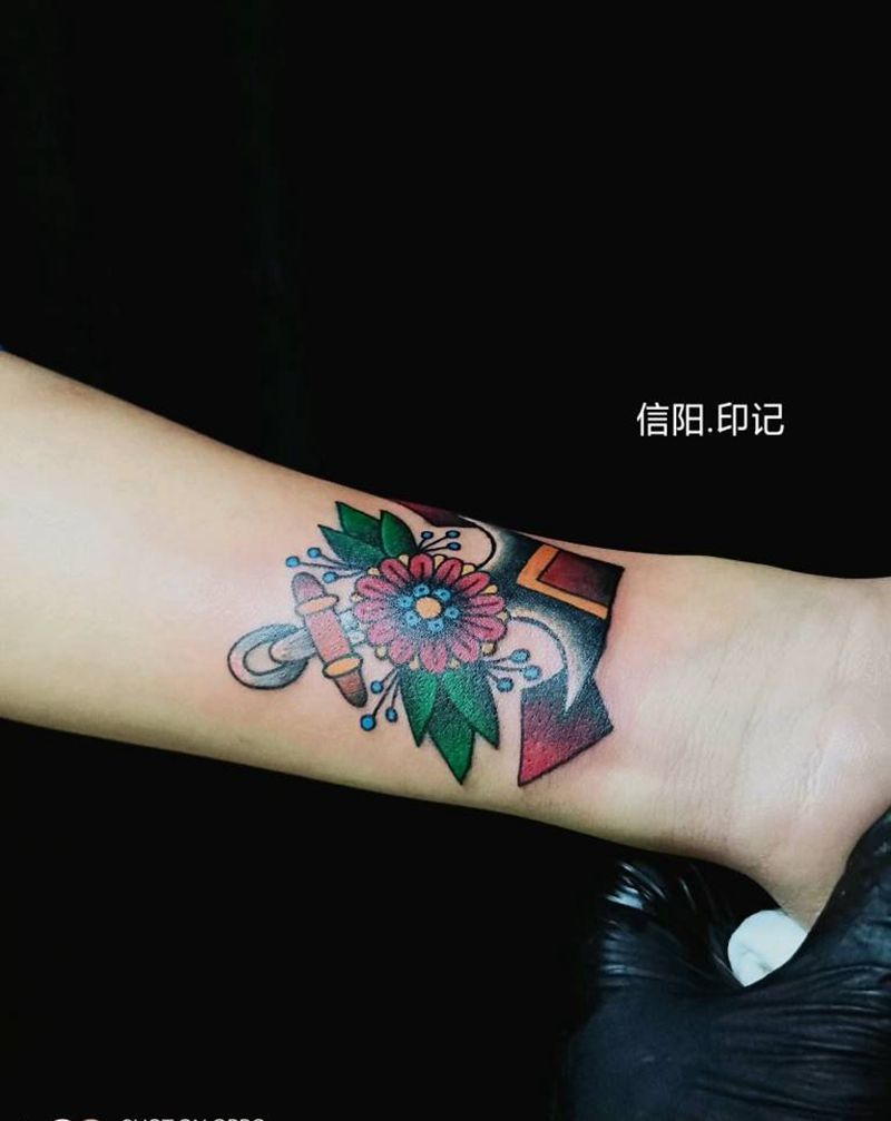 school船锚纹身图片