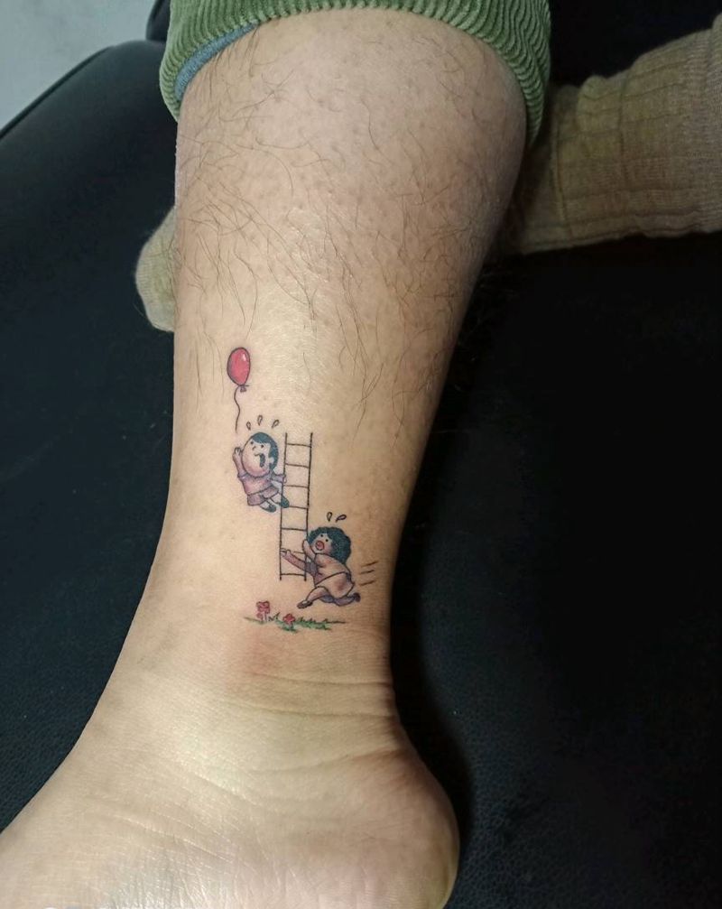 脚踝小文身纹身图片