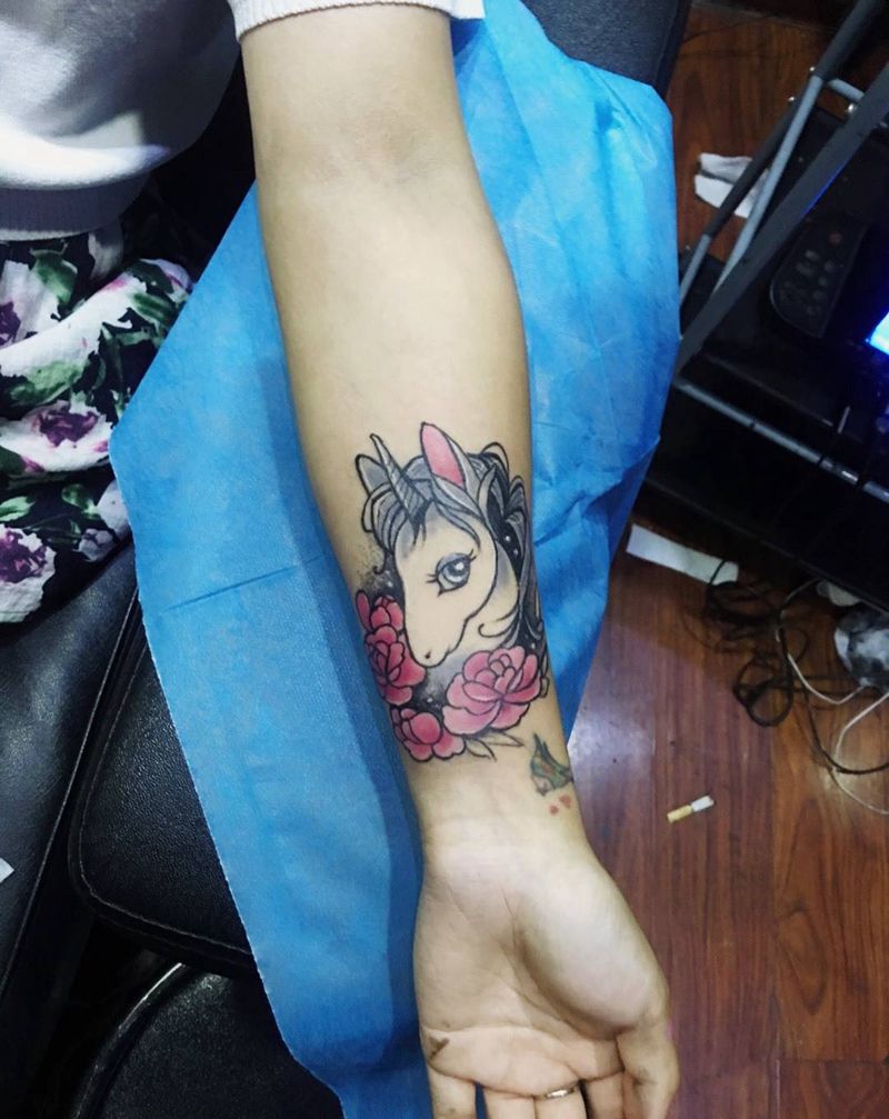 独角兽纹身图片