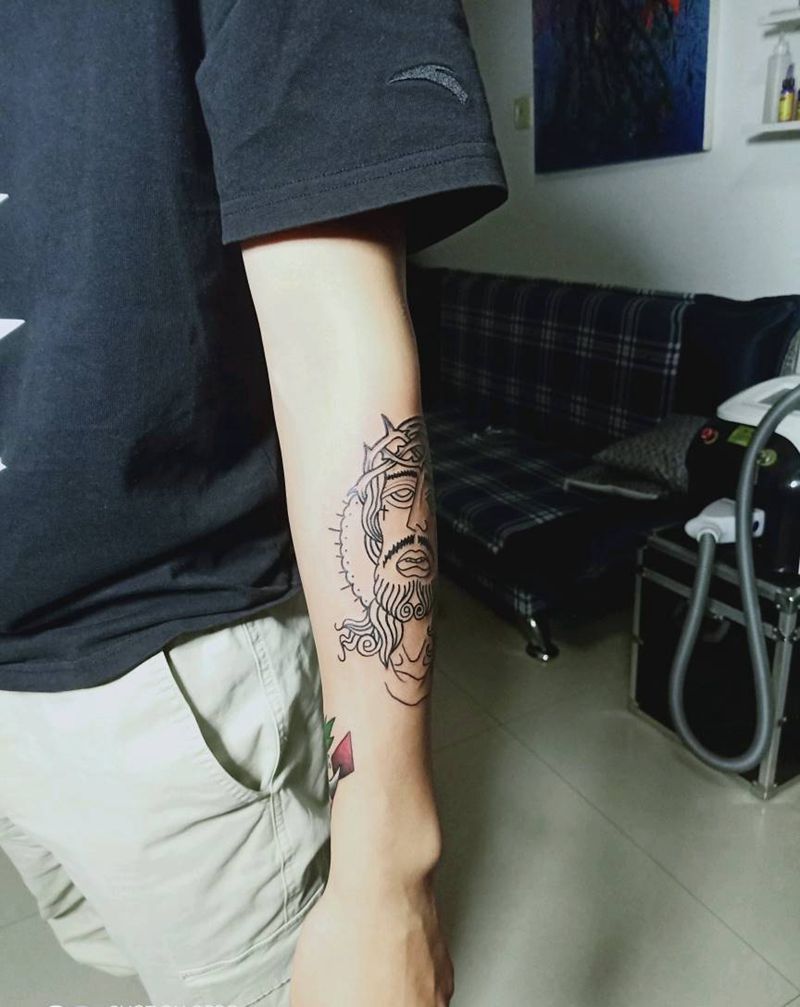 耶稣，纹身图片