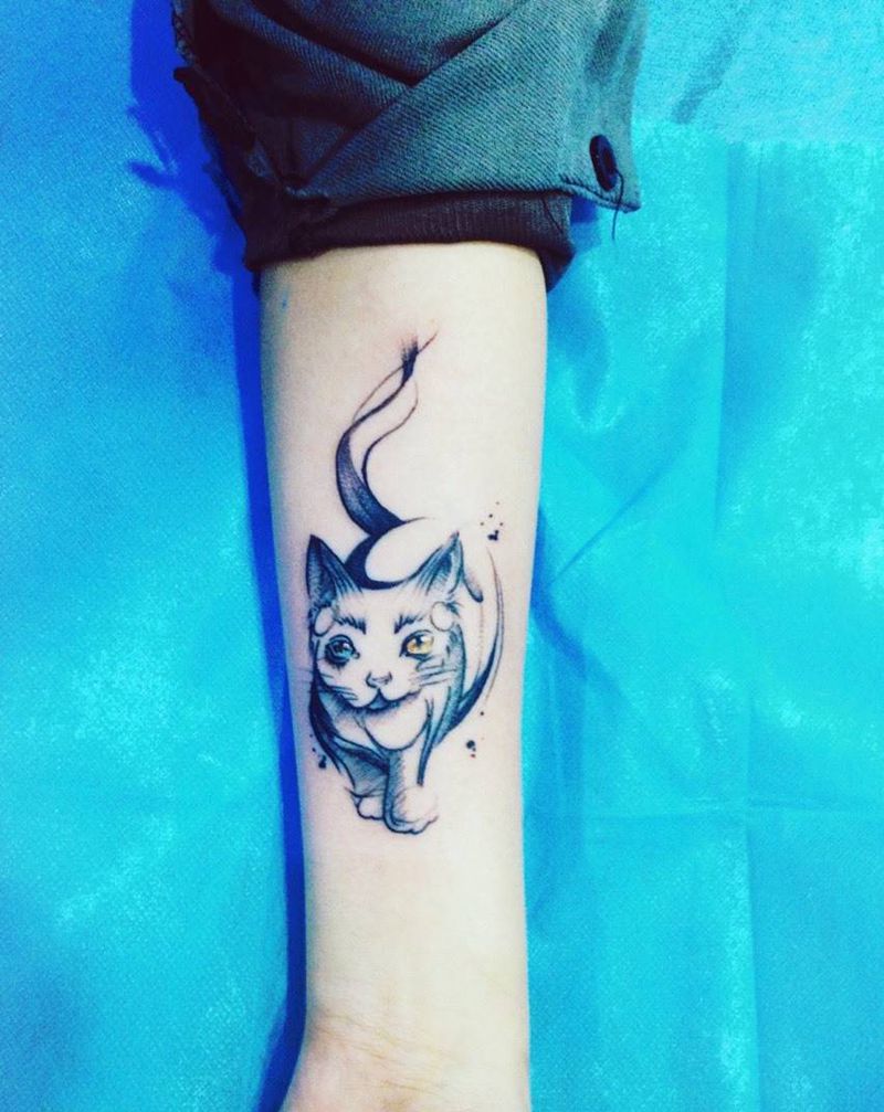 猫纹身图片