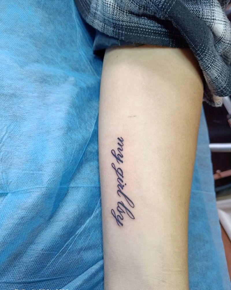 字母纹身图片_小清新纹身图案