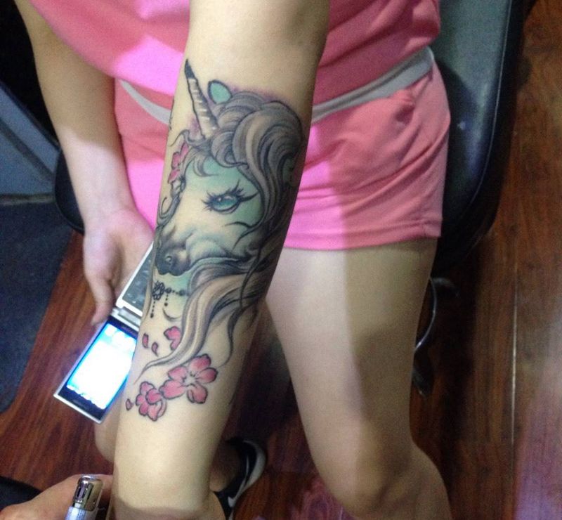 独角兽纹身图片