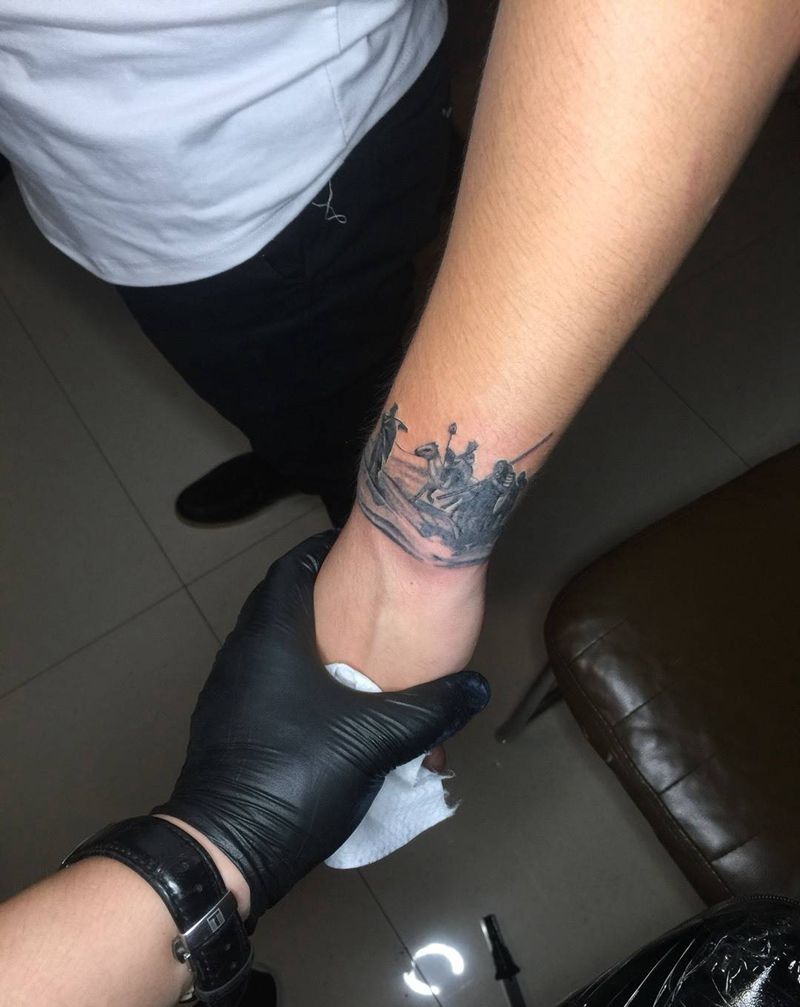 大话西游花臂一点点设计中纹身图片