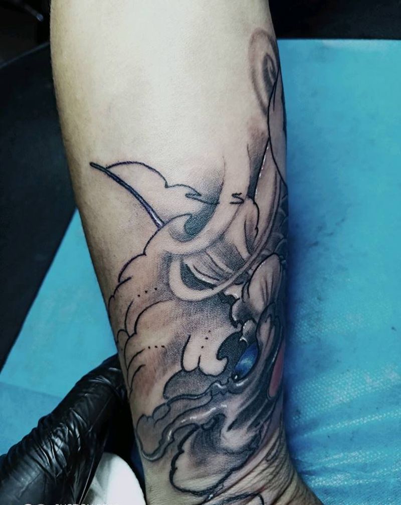 鲤鱼遮盖纹身图片