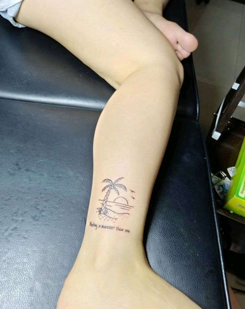 脚踝小文身纹身图片