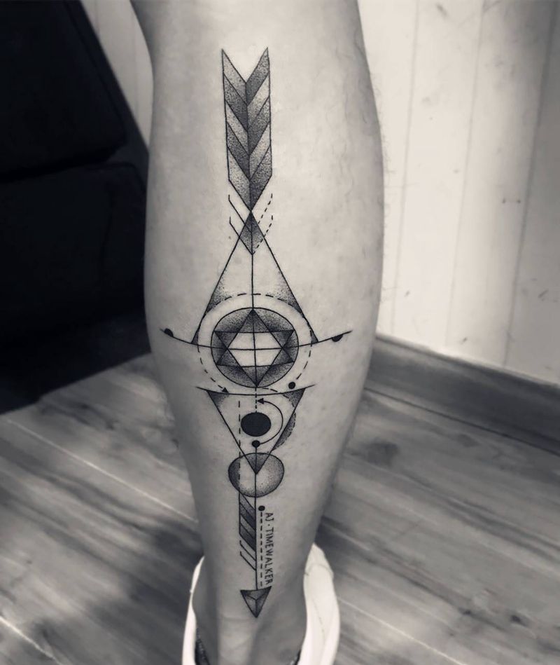 几何纹身图片_成品腿部清新欧美几何贴纸字符图腾纹身图案