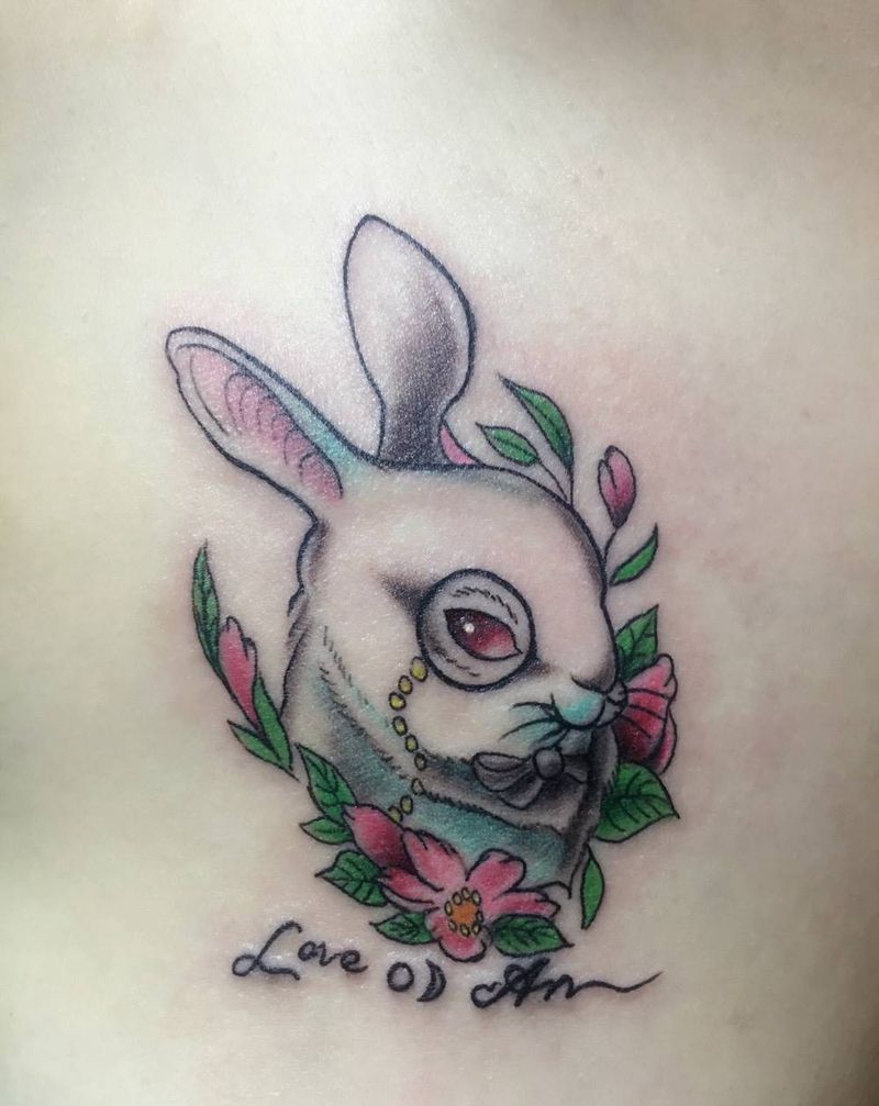 欧美小兔纹身图片