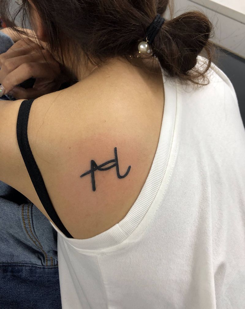 小清新纹身图片_肩部纹身图案