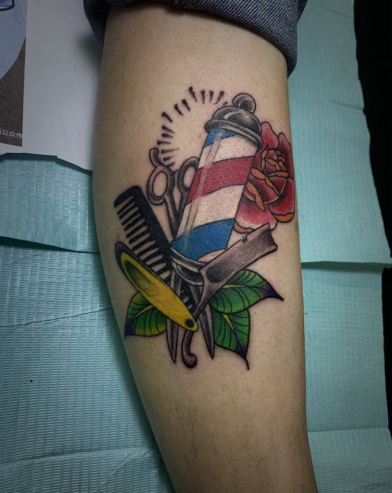 欧美纹身图片_腿部纹身图案