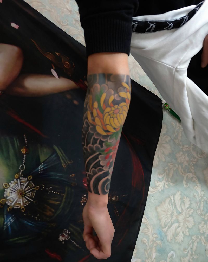 老传统纹身图片_手臂老传统纹身图案