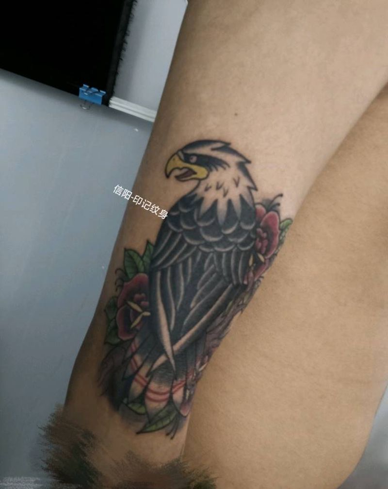oldschool鹰纹身图片_手臂Old School纹身图案