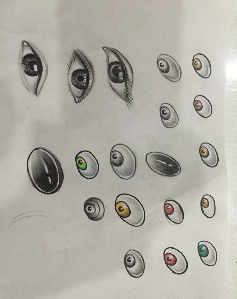 眼睛的建议纹身图片_成品纹身图案