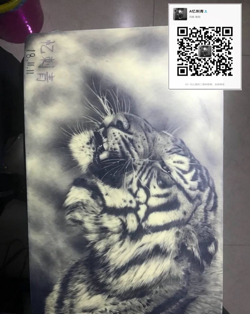 写实老虎纹身图片