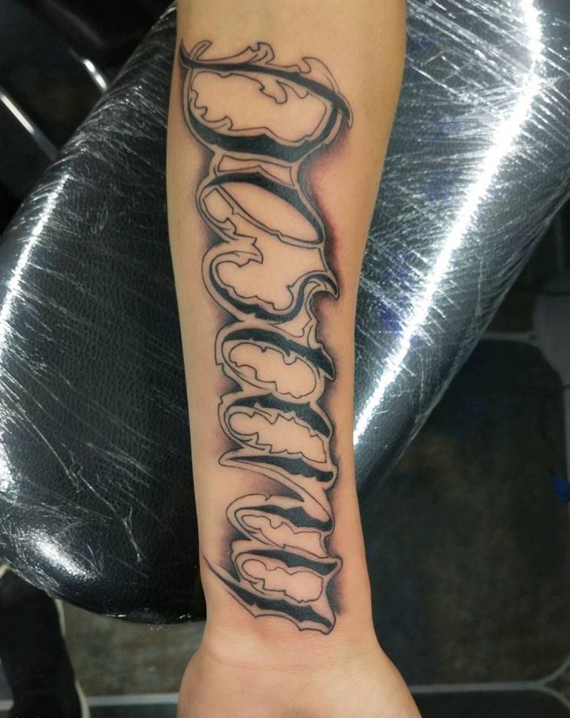 奇卡诺花体字纹身图片