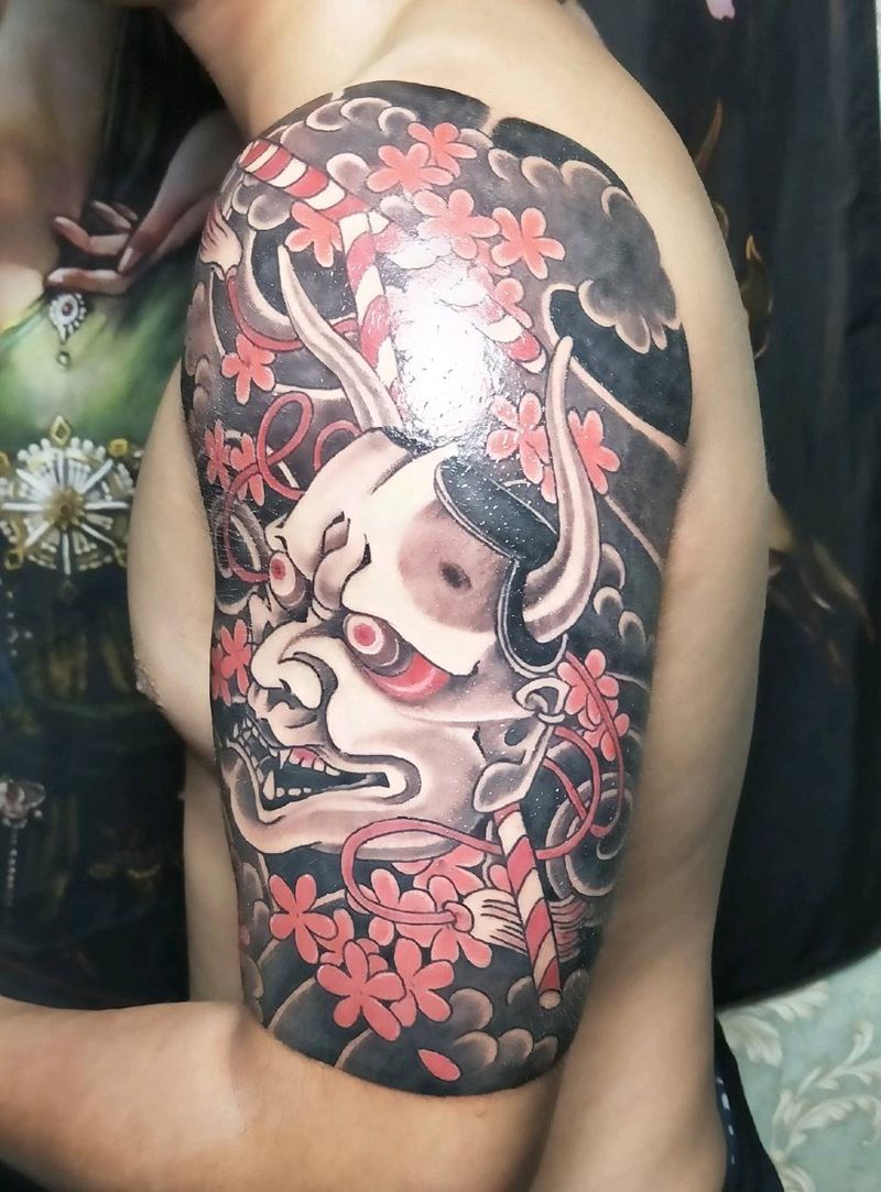 般若纹身图片_手臂老传统纹身图案