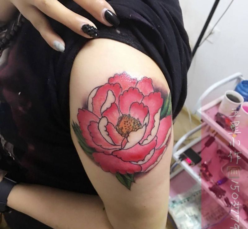 牡丹纹身图片