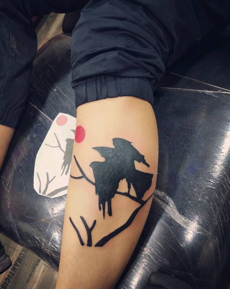 乌鸦纹身图片