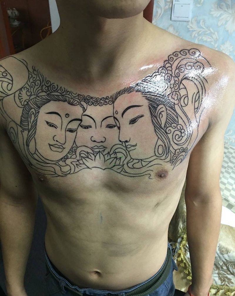 三面佛纹身图片