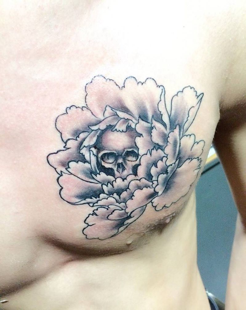 牡丹花下纹身图片