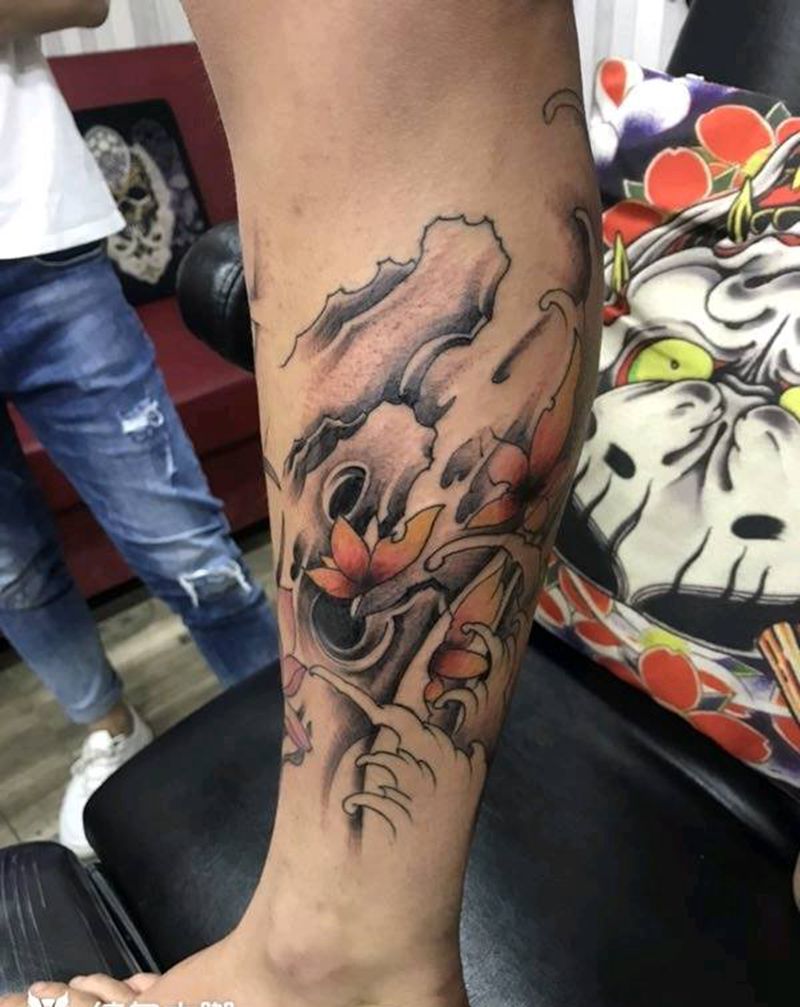 山啊水啊纹身图片