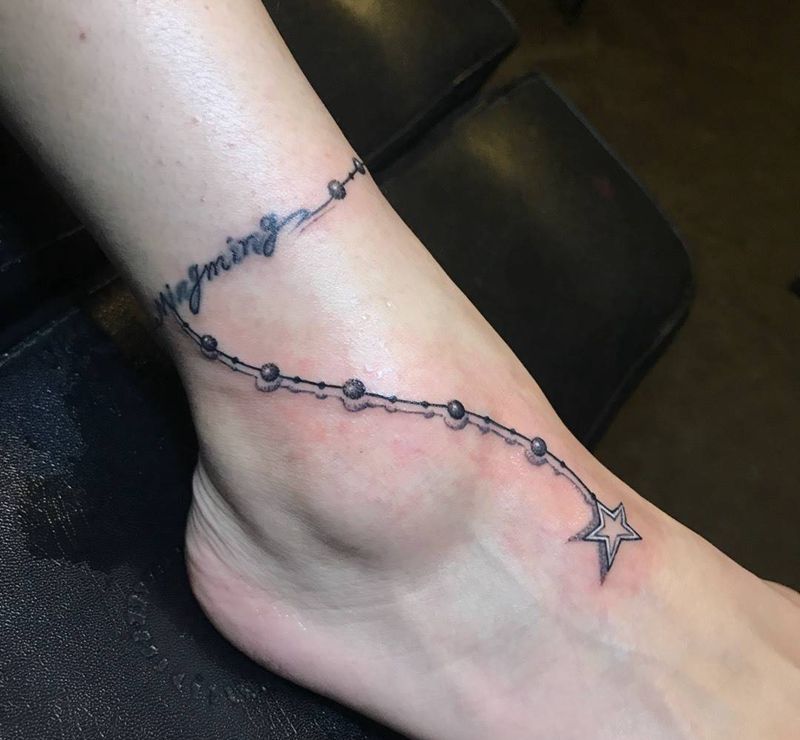 修改添加纹身图片_成品脚部写实清新几何原创静物纹身图案