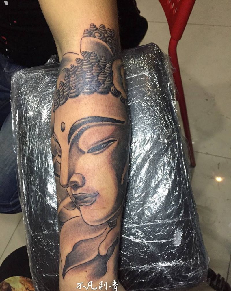 又见此佛纹身图片_鬼神人物传统手臂纹身图案