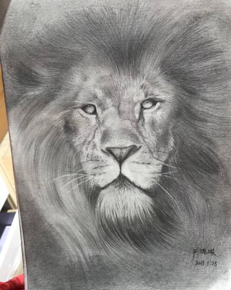 狮子头纹身图片