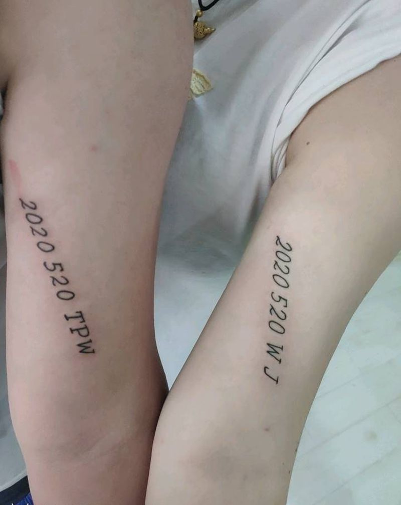 2020 520 纪念纹身图片_手臂几何纹身图案