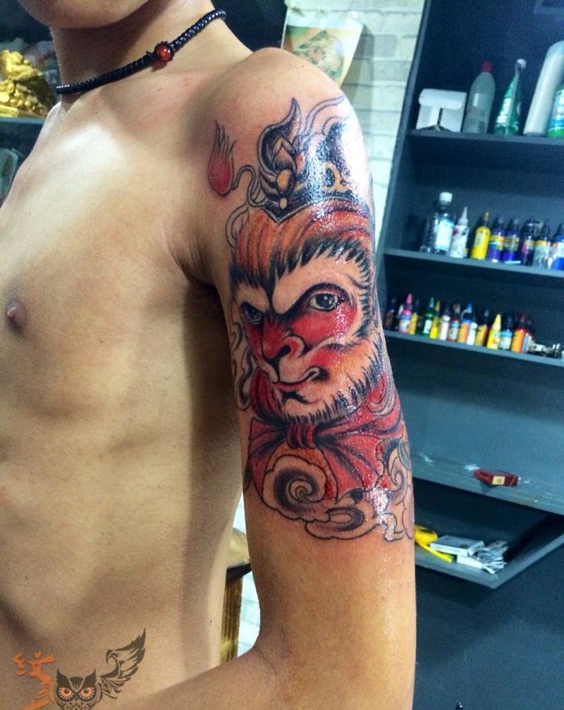 猴子纹身图片