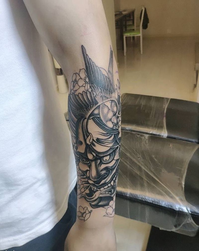 般若纹身图片_手臂新传统纹身图案