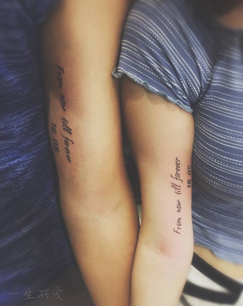 情侣英文纹身图片
