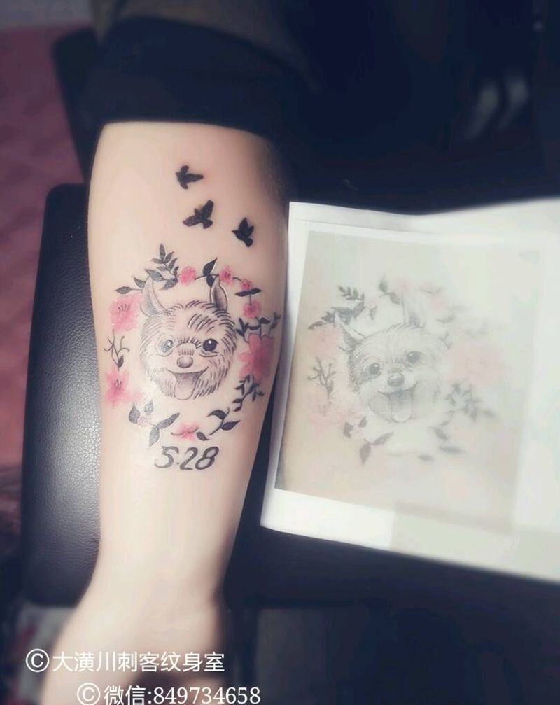 动物纹身图片_手部清新动物成品纹身图案