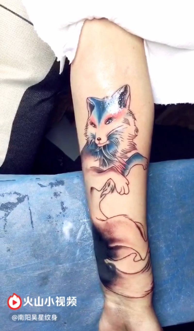 遮盖前后纹身图片