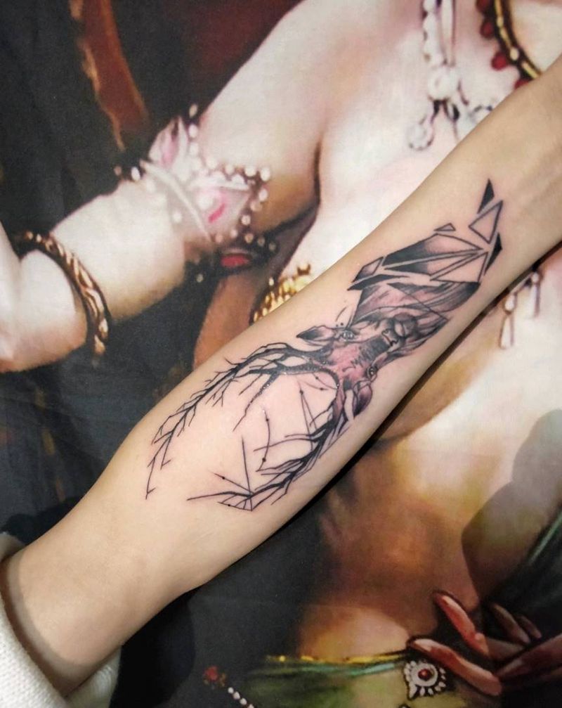 刚一下针就晕了纹身图片_手臂点刺纹身图案