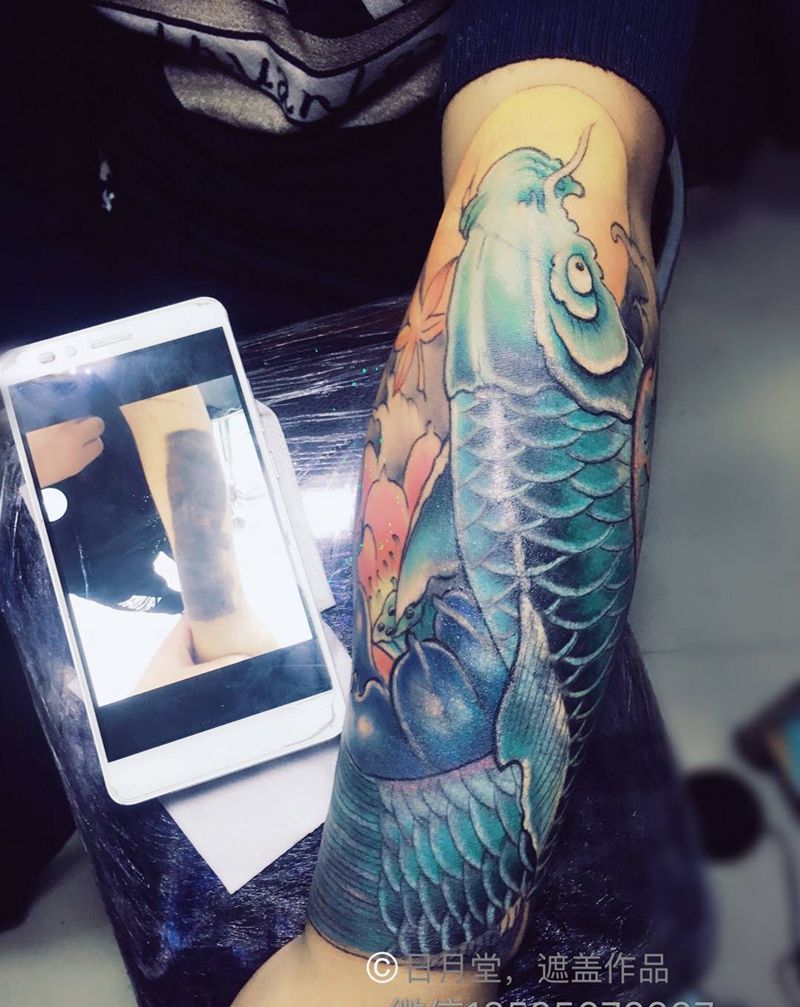 遮盖纹身图片