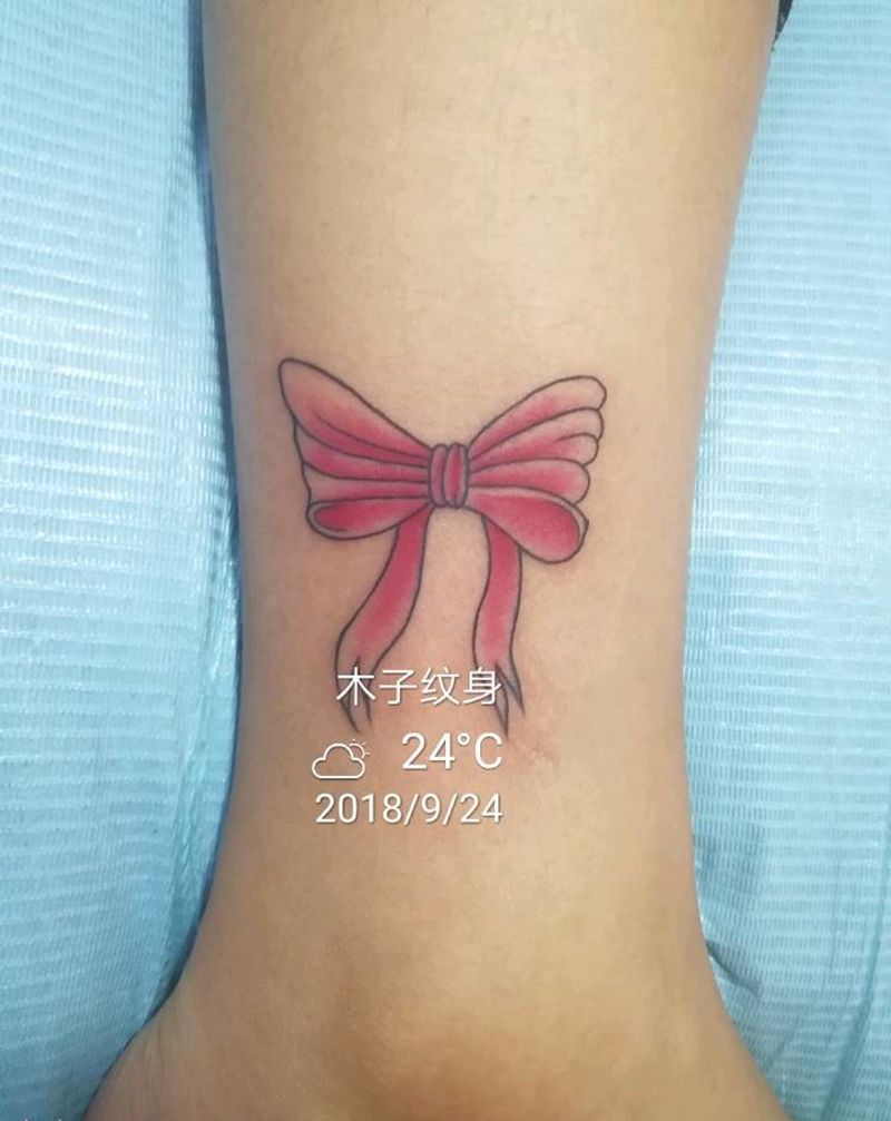 蝴蝶结纹身图片