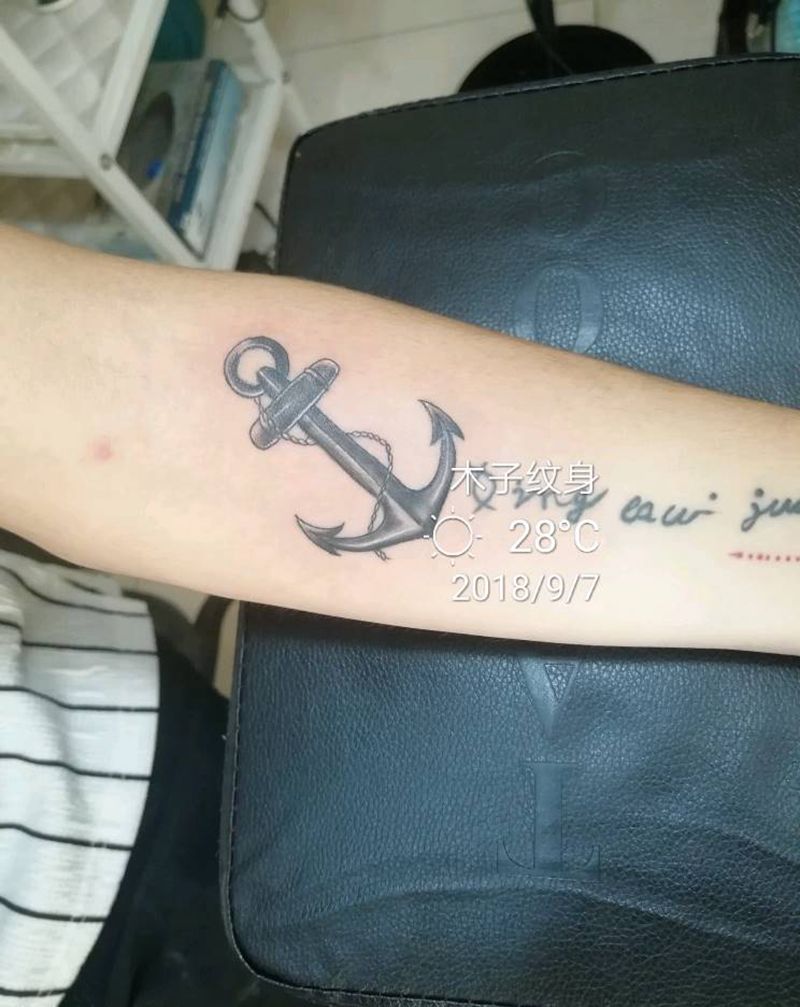 船锚纹身图片