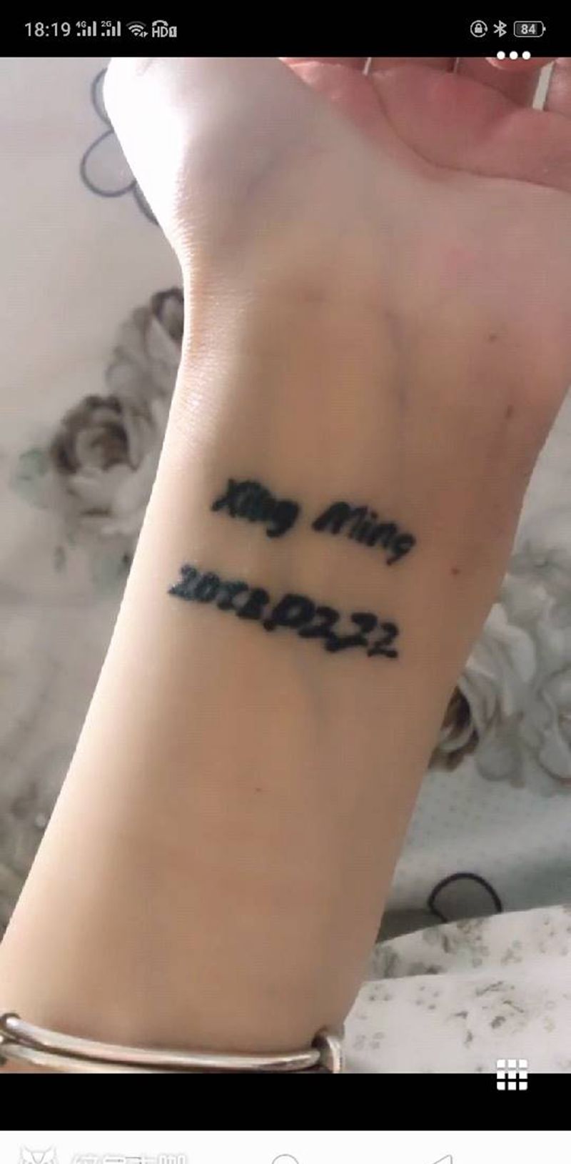 遮盖前任纹身图片_手部点刺纹身图案