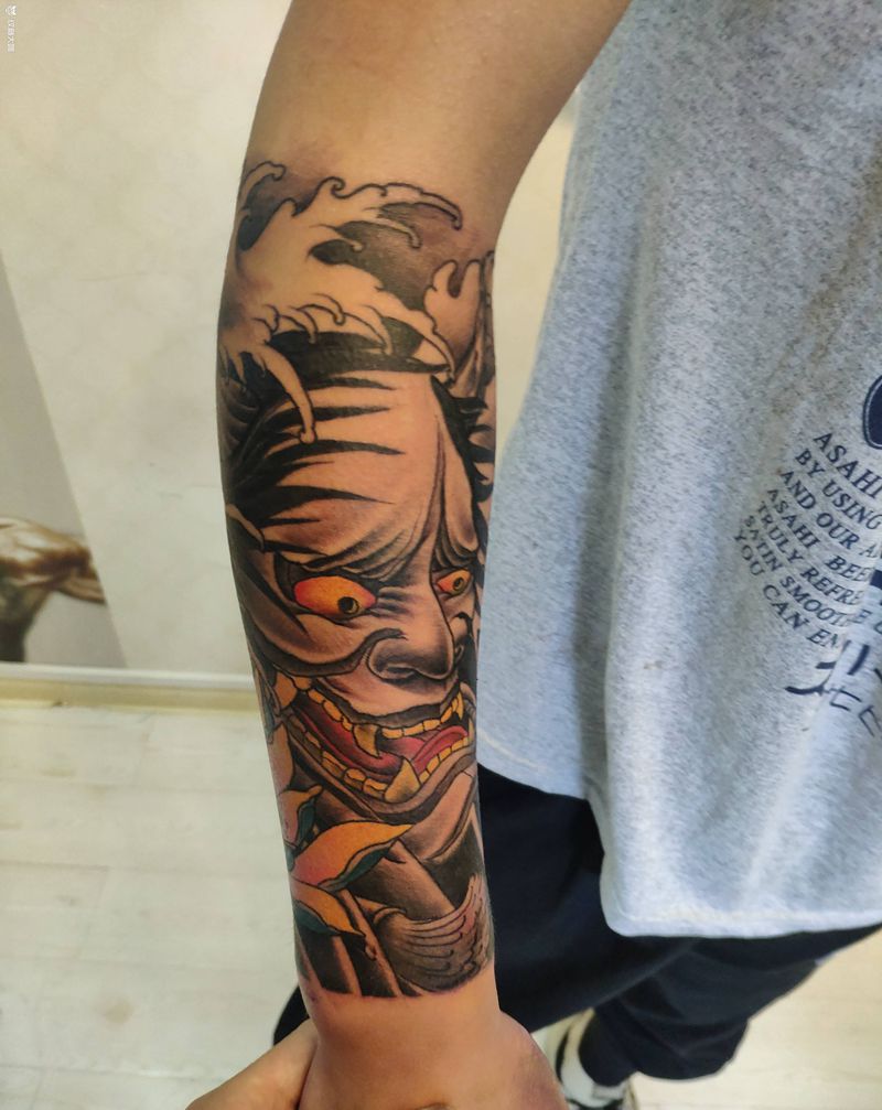 般若纹身图片_手臂新传统纹身图案