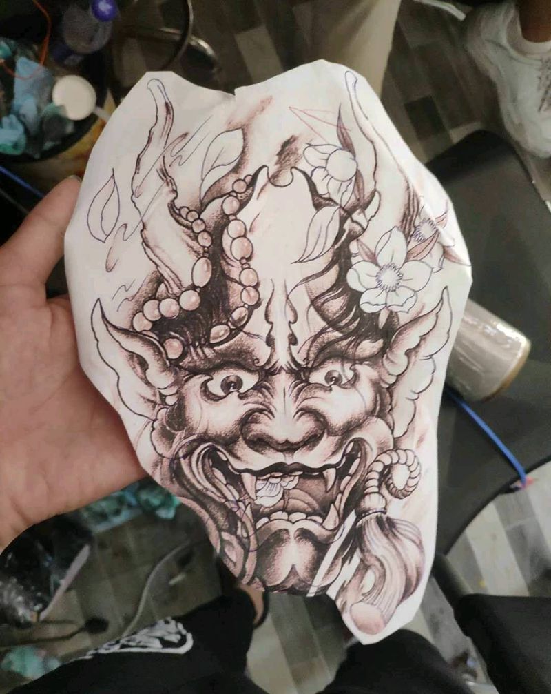 般若纹身图片_手臂新传统纹身图案