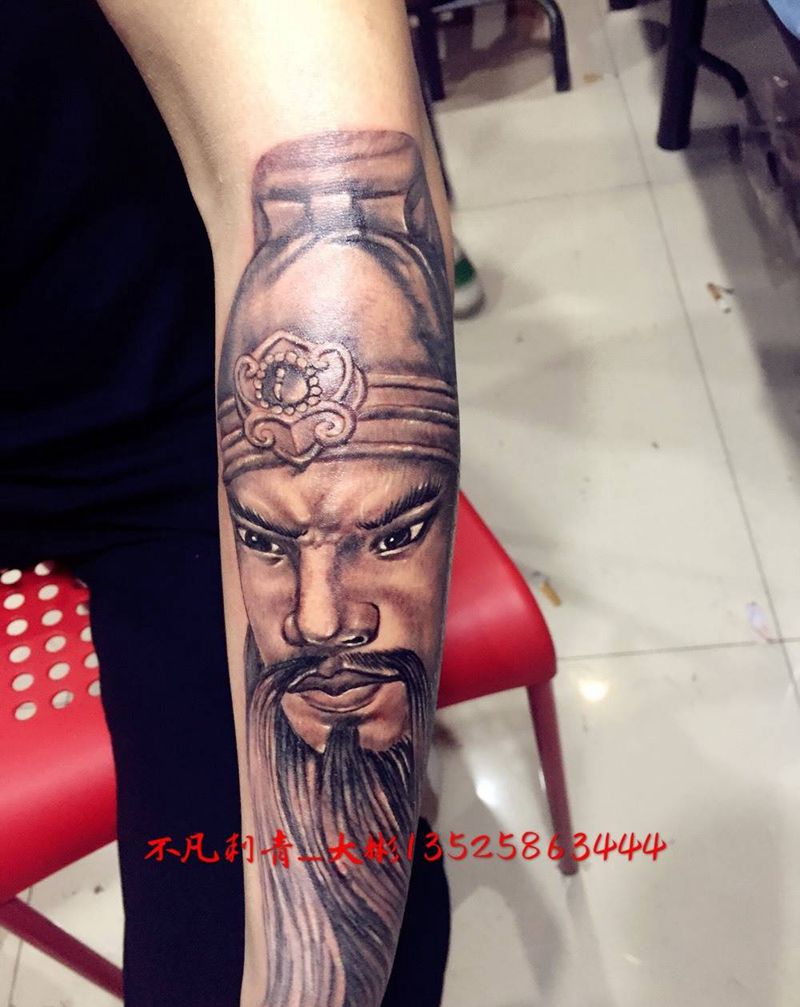 关羽纹身图片