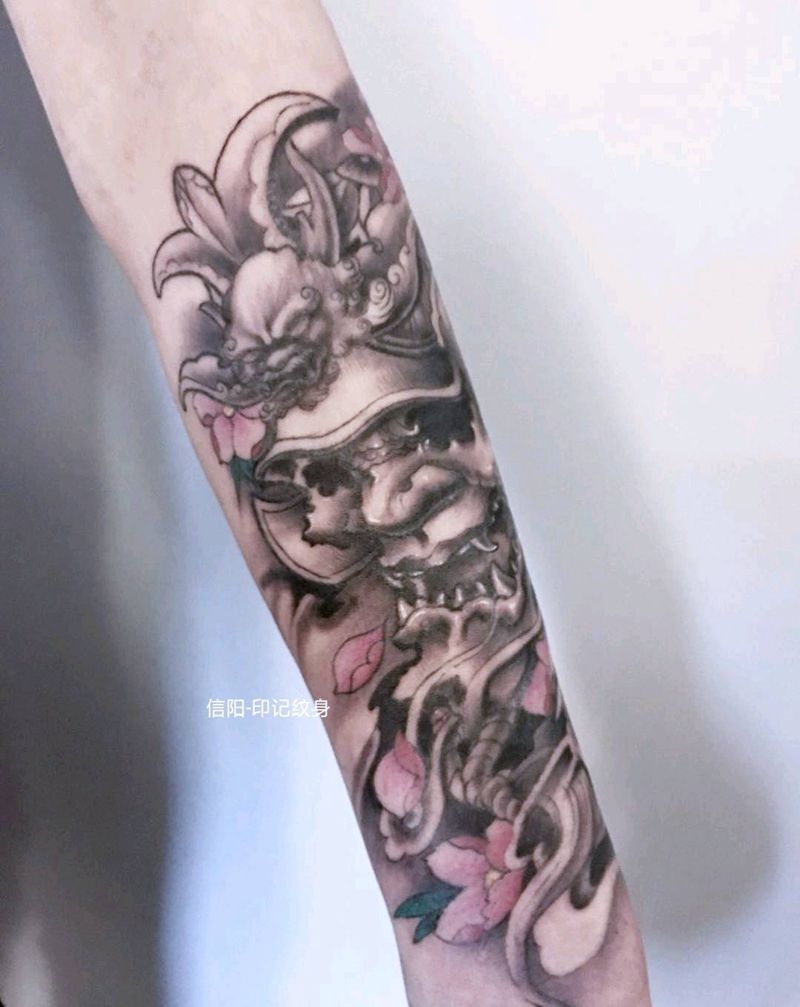 鬼武士纹身图片_新传统纹身图案